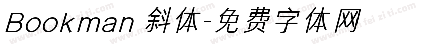 Bookman 斜体字体转换